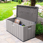 Lifetime Outdoor Storage Deck Box 568 Litre Grey Plastic - 60384U