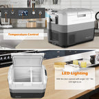 Costway 58 Quart Portable Electric Car Refrigerator Freezer - Dual Zone