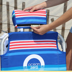Ocean Zero Deluxe Backpack Beach Chairs, Striped, 2 Pack