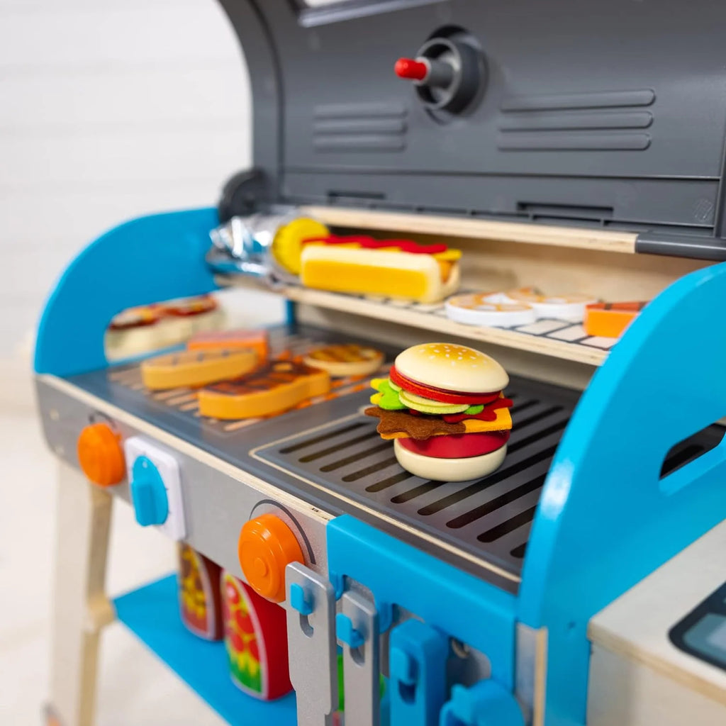 Melissa & Doug Wooden Grill, Smoker And Pizza Oven Play Set - 30608