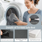 ASDRFYU 6 Inch Tri-Fold Folding Sofa Bed With Pillow