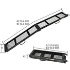 90in Black Steel Dual Runner Folding ATV Ramps