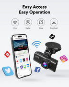 REDTIGER Front And Rear Dash Cam 4K/2.5K Full HD - F7NP