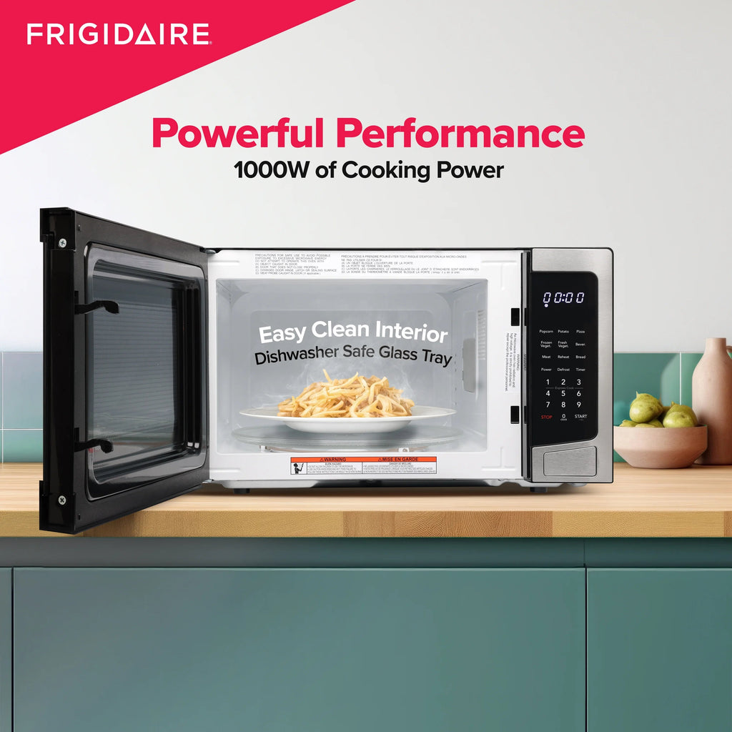 Frigidaire Countertop Microwave Oven, 1.1 Cu. Ft., Stainless Steel - EMW1120