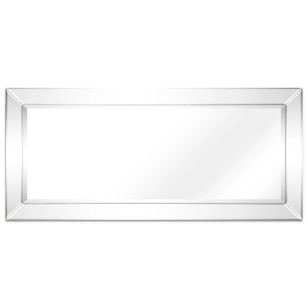 Rectangular Clear Beveled Wall Mirror - 3 Sizes