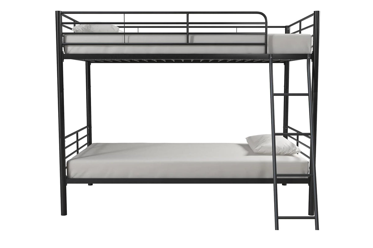 Mainstays Convertible Twin Over Twin Metal Bunk Bed - Black
