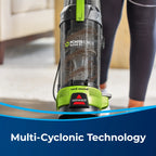 BISSELL PowerForce Helix Turbo Rewind Pet Upright Vacuum, Black & Green - 3333