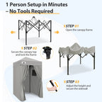 EAGLE PEAK Ultra Compact 4 ft x 4 ft Pop-Up Changing Room Canopy - Flex
