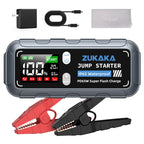 ZUKAKA Portable Car Jump Starter 6000A Peak 12V, 26800mAh - LED Light