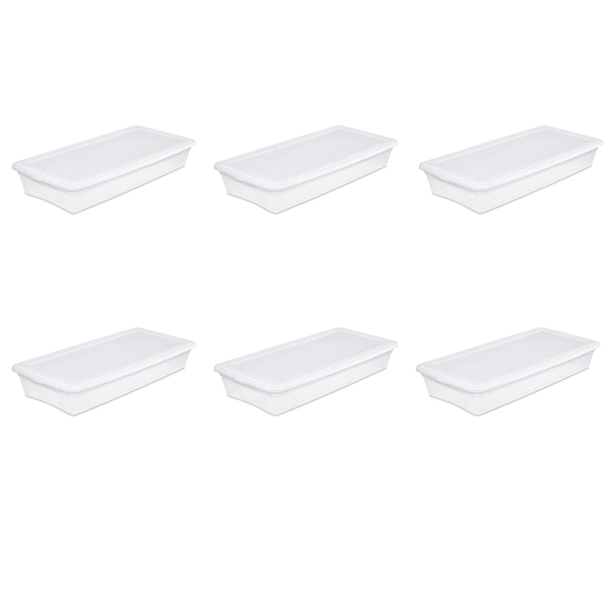 41 Quart Storage Box, White - Case Of 6