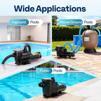 VIVOHOME 2.0HP Pool Pump, 115V/230V, 6800GPH - Self-Priming Motor