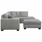 Thomasville Miles Fabric Sectional With Storage Ottoman, 3 Piece, Blue Or Gray