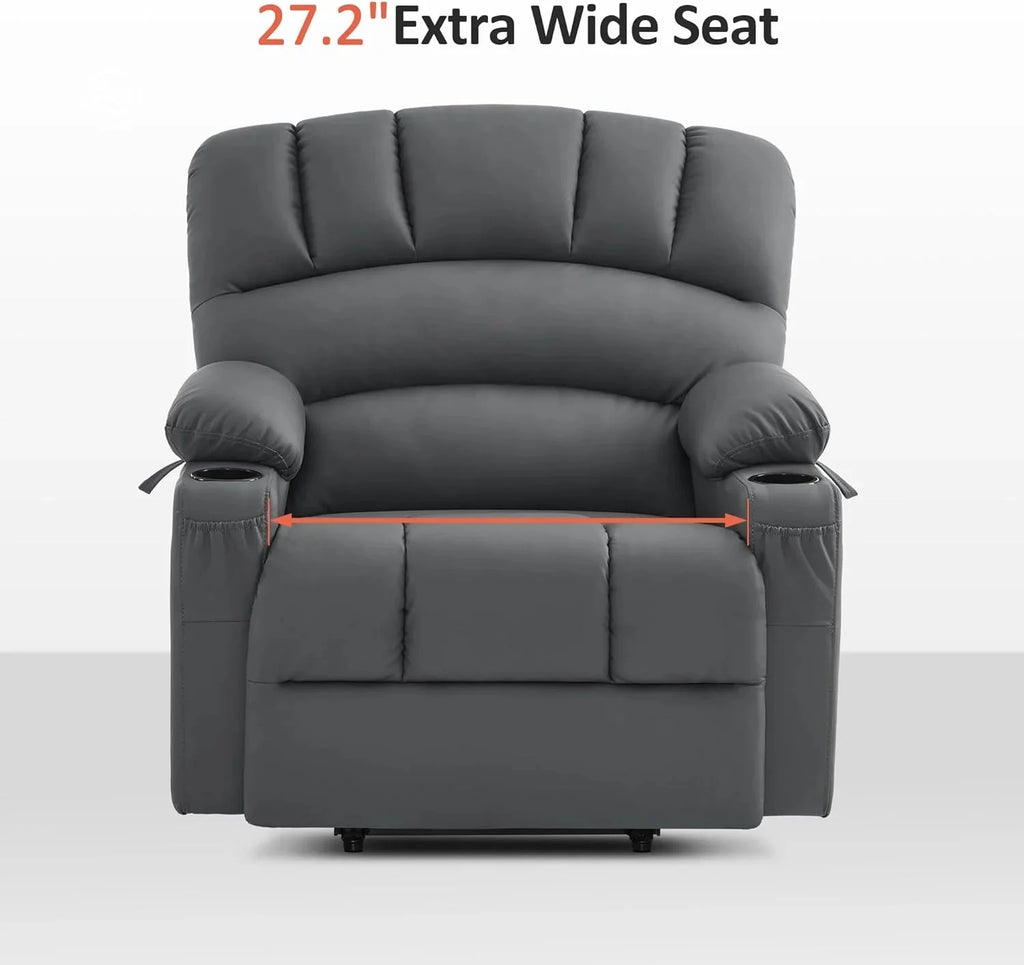Heated Lift Recliner for Seniors with USB and Cup Holders