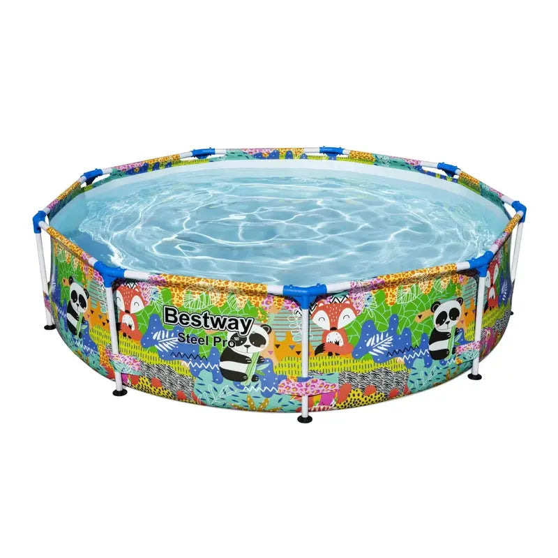 Bestway Steel Pro Round Above-Ground Swimming Pool 9-Foot By 26-Inch - Steel Pro