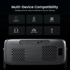 HAPPRUN Outdoor Smart Projector, 2000 ANSI Lumens, 1920 x 1080, 4K Decoding - Google TV