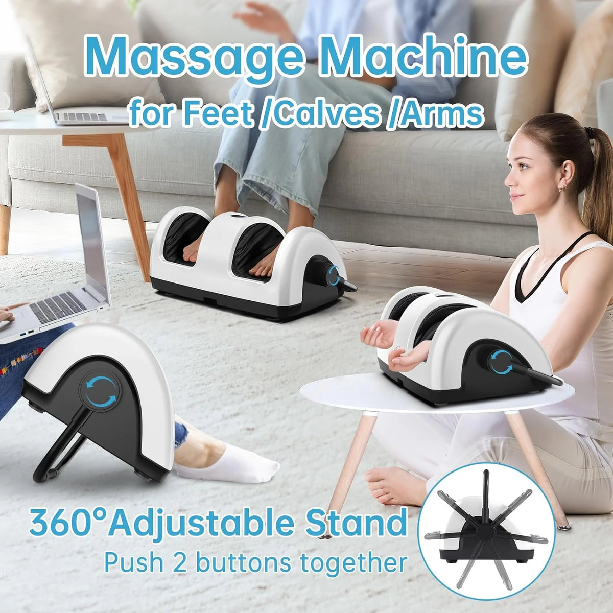 TISSCARE Shiatsu Foot, Leg And Calf Massager With Heat