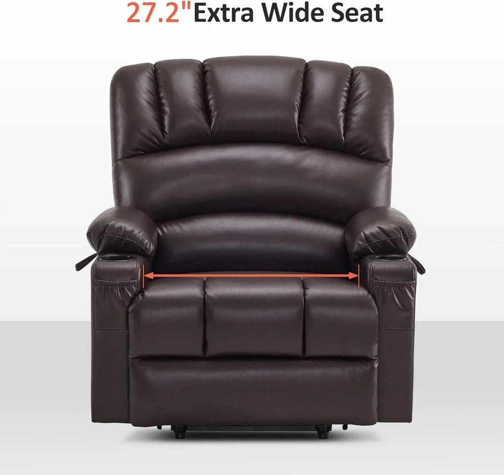Heated Lift Recliner for Seniors with USB and Cup Holders