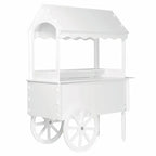 ZETY Solid Wood Rolling Candy Cart With Wheels, 75 LBS Capacity