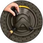 Suncast Aquawinder 125 Water-Powered Wicker Hose Reel - Java