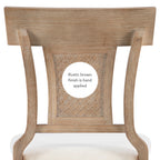 Linon Bar Stool 30 inch Rustic Brown Finish With Beige Fabric - Rylan