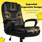 High-Back Ergonomic Leather Executive Office Chair, 400 lb Capacity