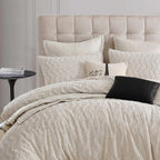 Karl Lagerfeld Paris Heavenly Faux Fur Duvet Set - Ivory
