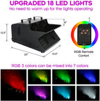 TC-Home 3 In 1 Stage Fog Bubble Machine 3000W 1L 18 RGB LEDs