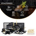 Thyme & Table 32-Piece Non-Stick Cookware & Bakeware Set - Black