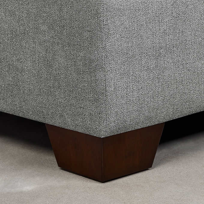Thomasville Miles Fabric Sectional With Storage Ottoman, 3 Piece, Blue Or Gray
