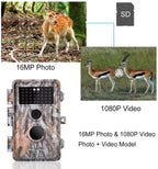 5-Pack Game & Deer Trail Cameras, 16MP 1920x1080P Video, Camo