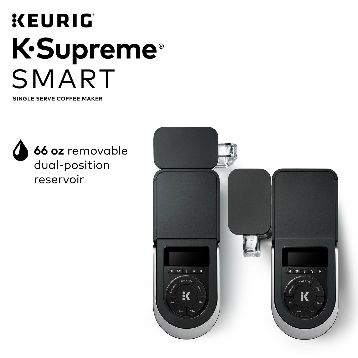 Keurig K-Supreme SMART Coffee Maker, 6-12 oz, Black - K-Supreme SMART