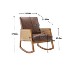 Upholstered Tall Back Gliding Rocking Armchair