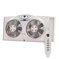 BIONAIRE Twin Reversible Airflow Window Fan With Remote Control - 8.5