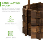Best Choice Products Rustic Wooden Wishing Well Planter With Hanging Bucket - 21.5 x 21.5 x 45.5 in