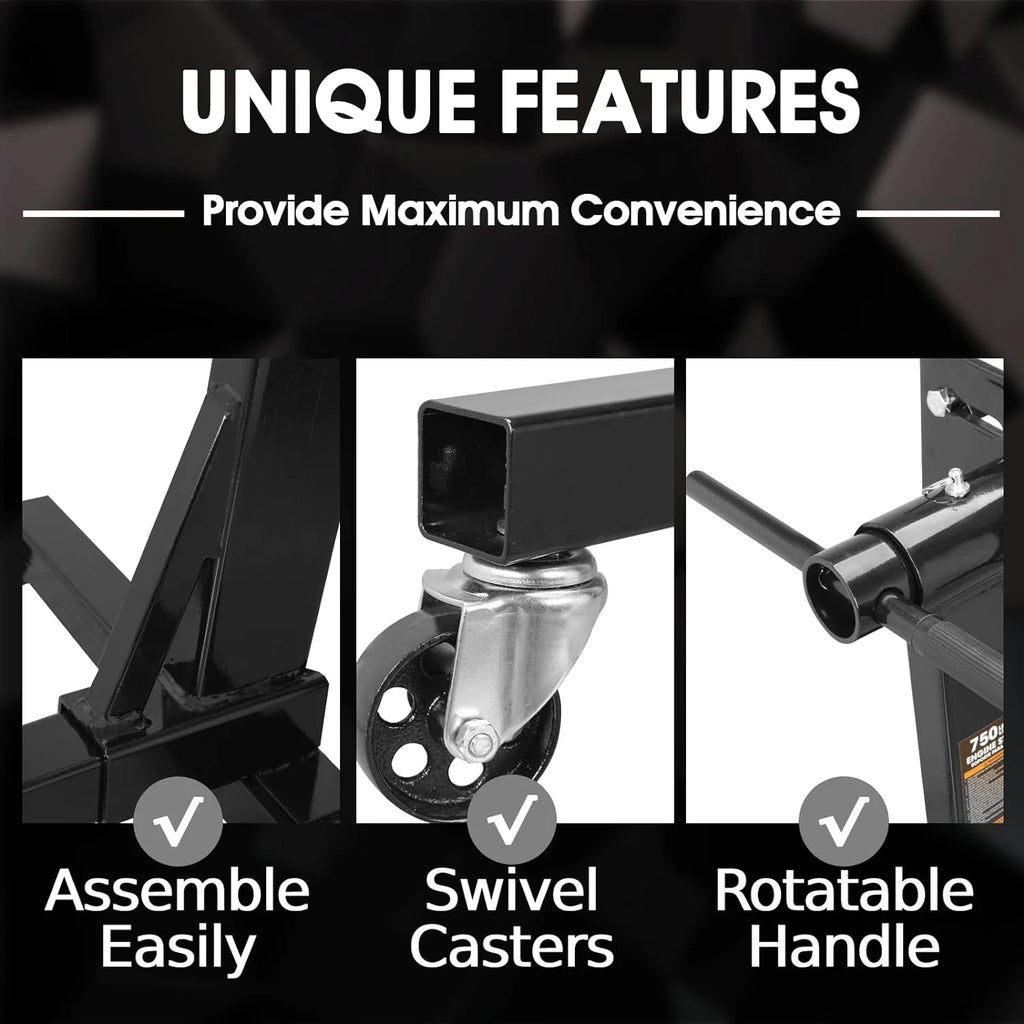 Rotating Engine Stand, 1,000 Lbs Capacity With Removable Oil Pan And Magnetic Tray - AT25002R
