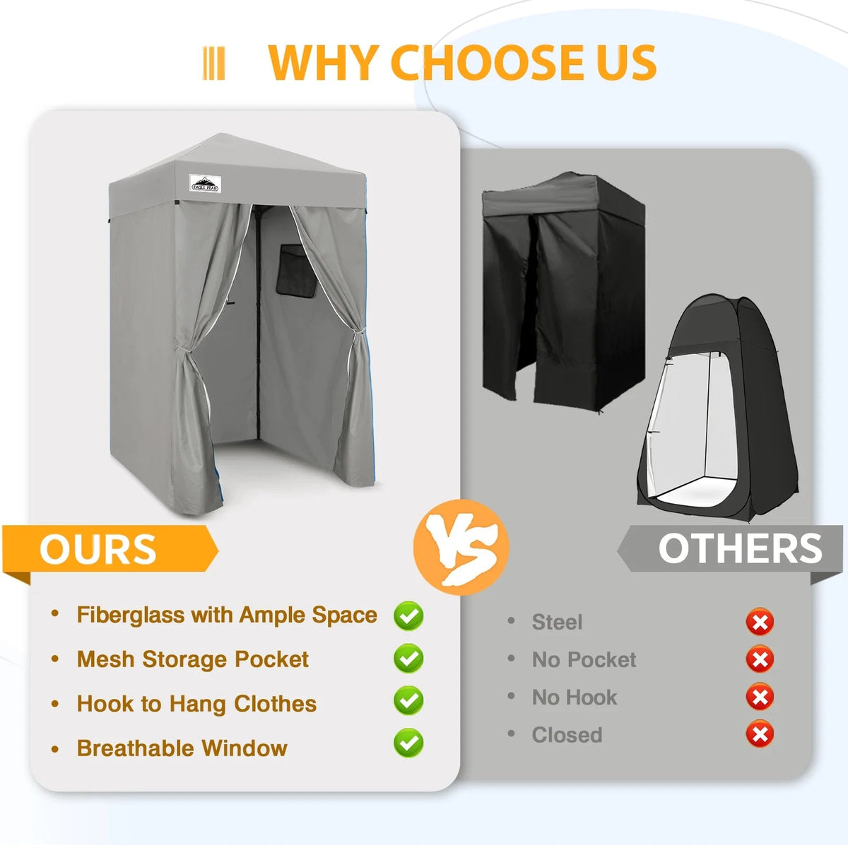 EAGLE PEAK Ultra Compact 4 ft x 4 ft Pop-Up Changing Room Canopy - Flex
