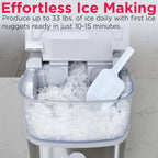Frigidaire Nugget Ice Maker, 33 Lbs., Black Stainless Steel - EFIC228
