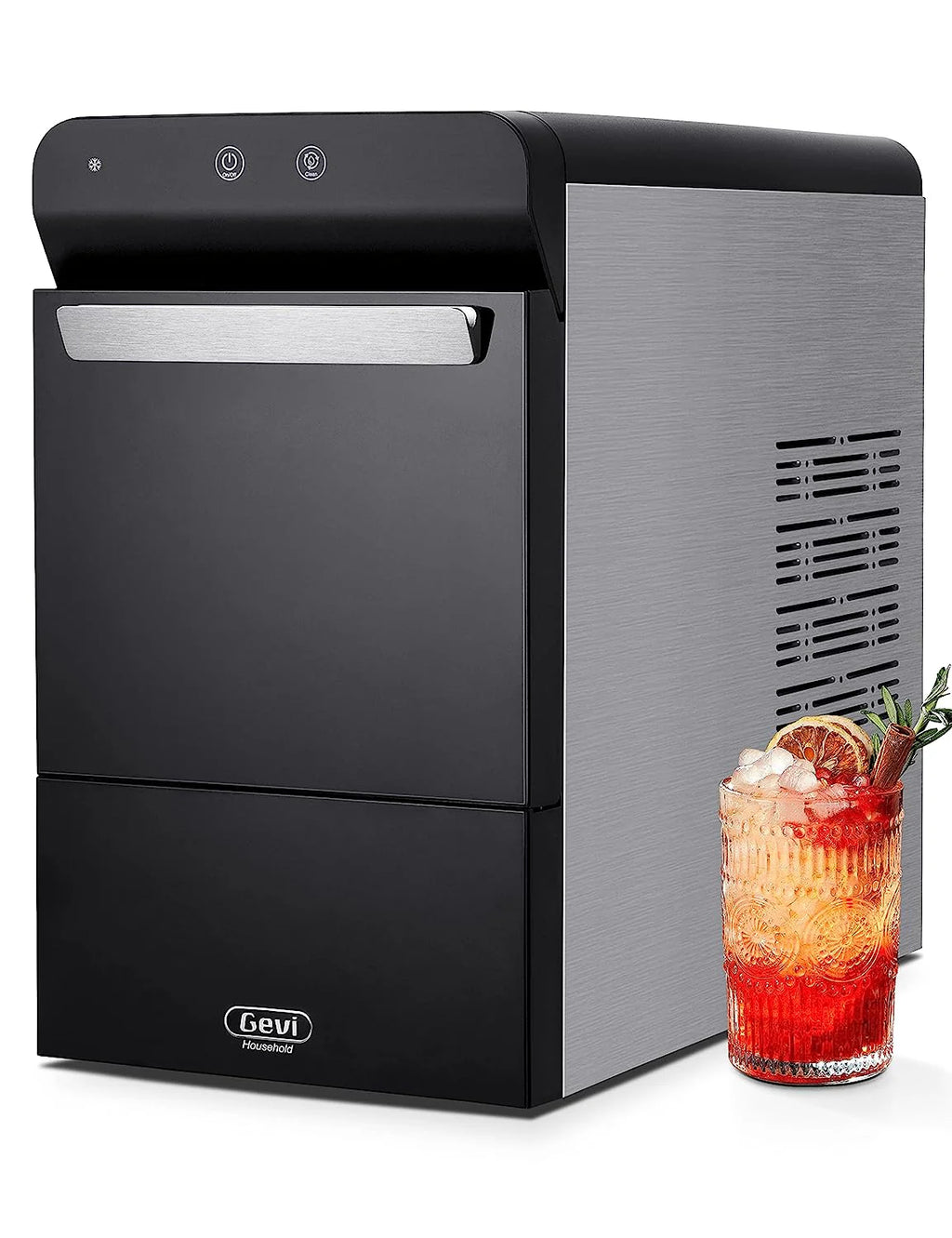Gevi Countertop Self-Cleaning Nugget Ice Maker, 30 Lbs/24 Hours, 2.8L - V2.0