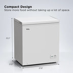 TCL Chest Freezer 5.0 Cu. Ft., White, Garage Ready - CF053W