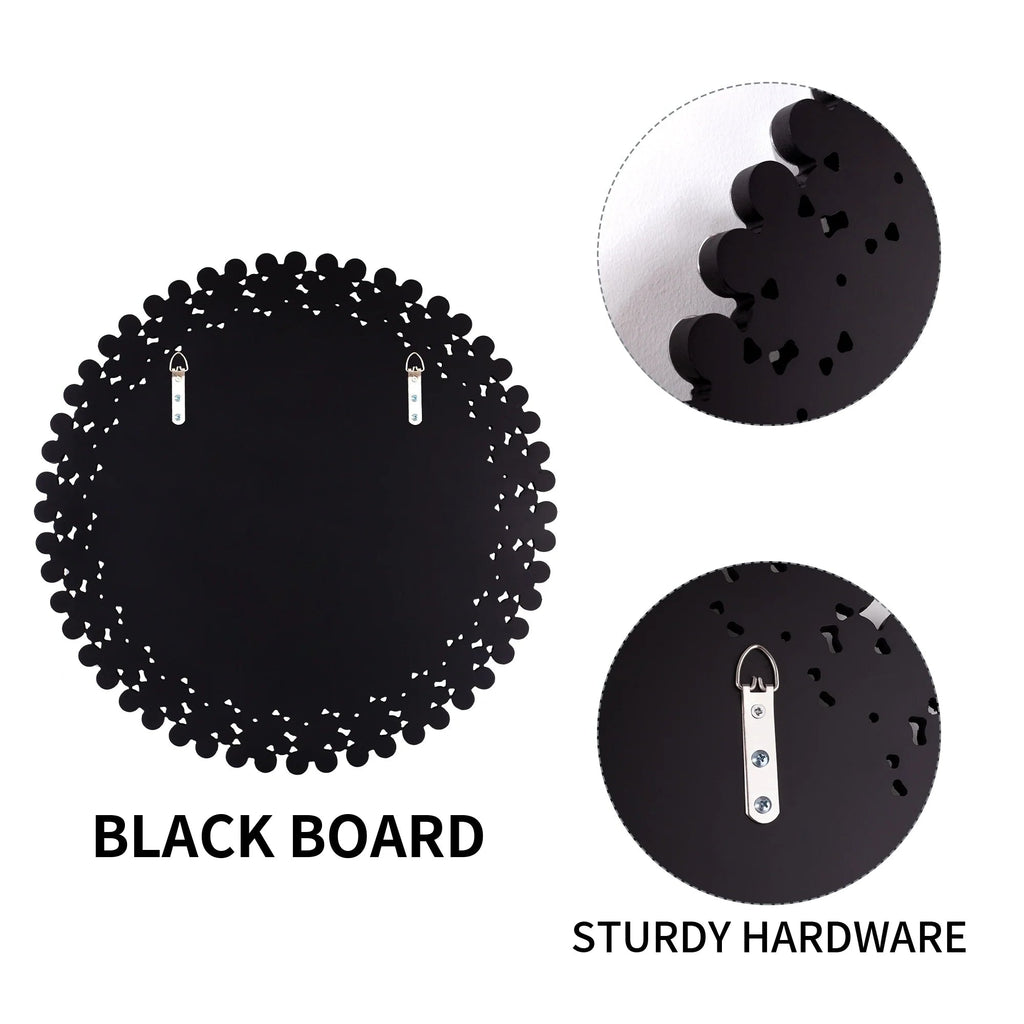 Round Crystal Accent Decorative Wall Mirror - 18/24/34 in