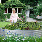 Land Guard Galvanized Raised Garden Bed Kit 4x2x1ft - 1-Silver