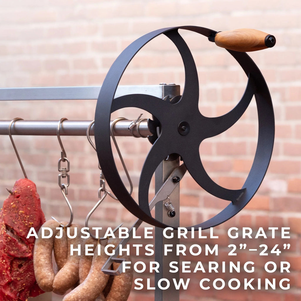 Backyard Discovery Argentine Santa Maria Wood Fire & Charcoal Steel BBQ Grill, Brasero - 723 Square Inch