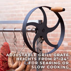 Backyard Discovery Argentine Santa Maria Wood Fire & Charcoal Steel BBQ Grill, Brasero - 723 Square Inch