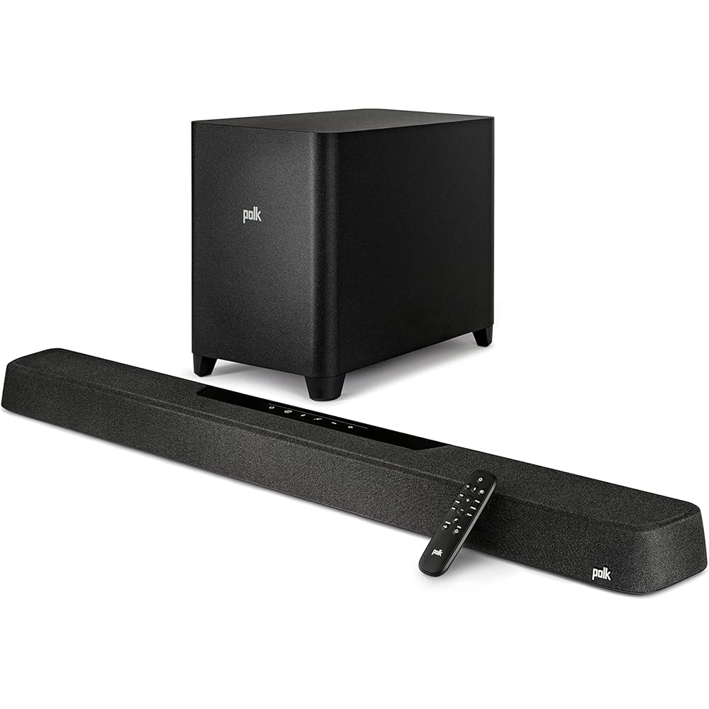 Polk Audio MagniFi Max AX 5.1.2 Channel Sound Bar With 10in Wireless Subwoofer - Black