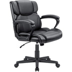 Mid-Back Ergonomic Swivel Office Chair - Black