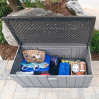 Lifetime Outdoor Storage Deck Box 568 Litre Grey Plastic - 60384U
