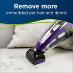 BISSELL Pet Hair Eraser Lithium Ion Cordless Hand Vacuum, Purple, 14V, 0.7 Litres - 2390A
