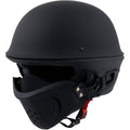 Milwaukee Helmets 3/4 Open Face 2 in 1 Motorcycle Helmet, Flat Black, Small - MPH9830DOT