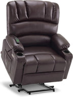 Heated Lift Recliner for Seniors with USB and Cup Holders