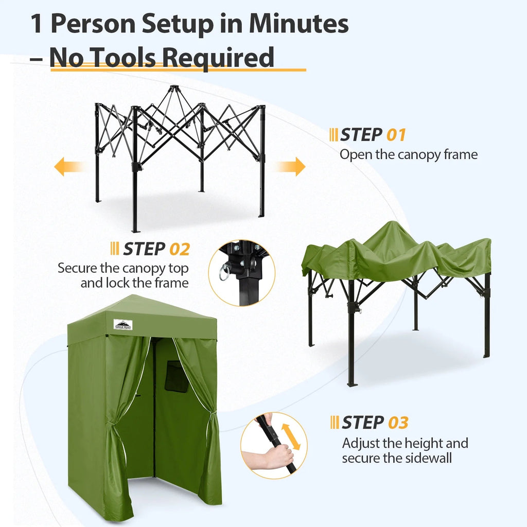 EAGLE PEAK Ultra Compact 4 ft x 4 ft Pop-Up Changing Room Canopy - Flex